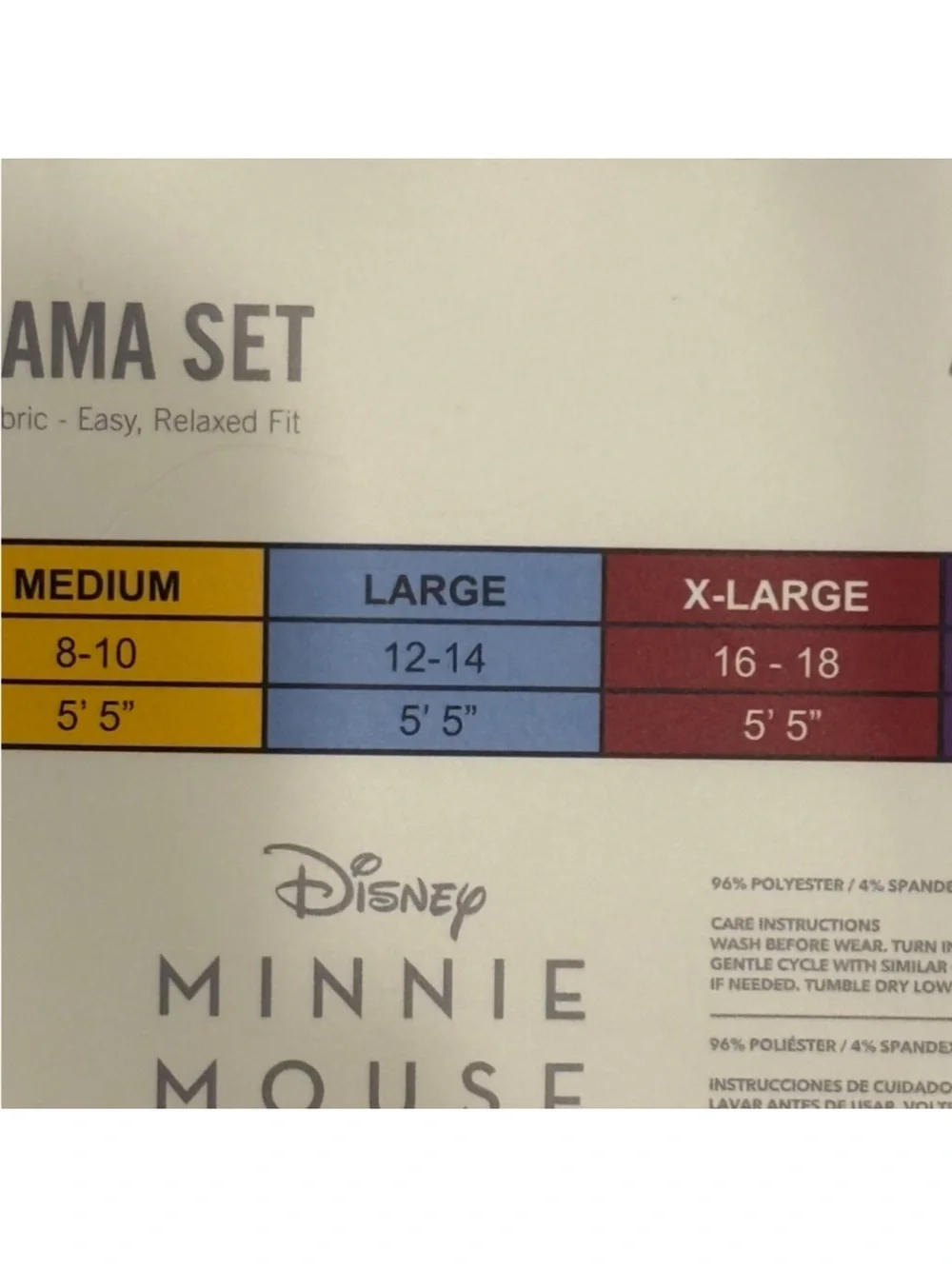 Disney Minnie Mouse Pajama Set - Picture 3 of 3